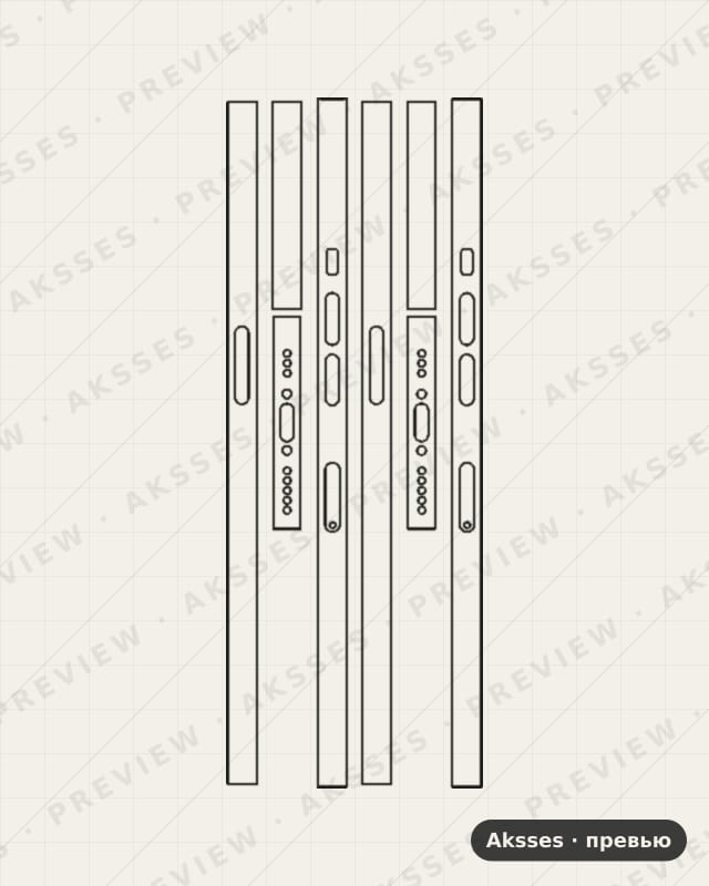 Лекало для iPhone 14 Pro, Clear, Side Part