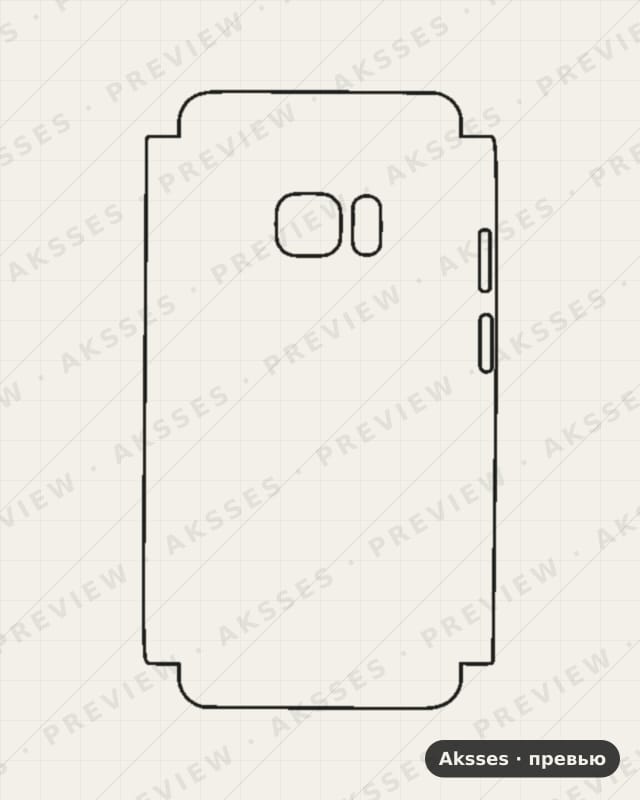 Лекало для Samsung Galaxy S7 Edge, Half Cover