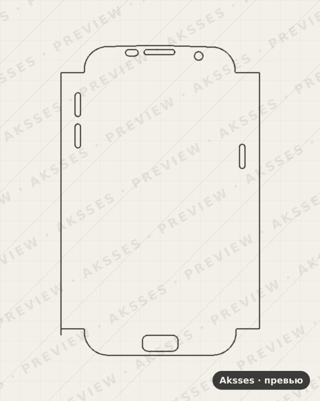 Лекало для Samsung Galaxy S7 Edge, Front Cover