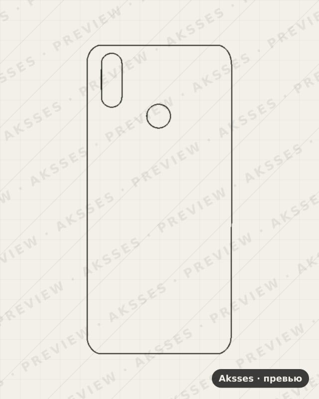 Лекало для Realme 3 Pro, Back Cover