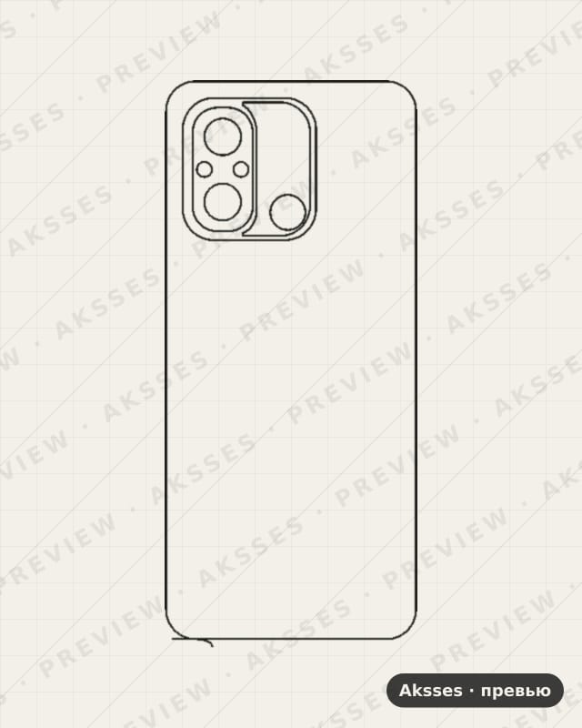 Лекало для Redmi 12C, Back