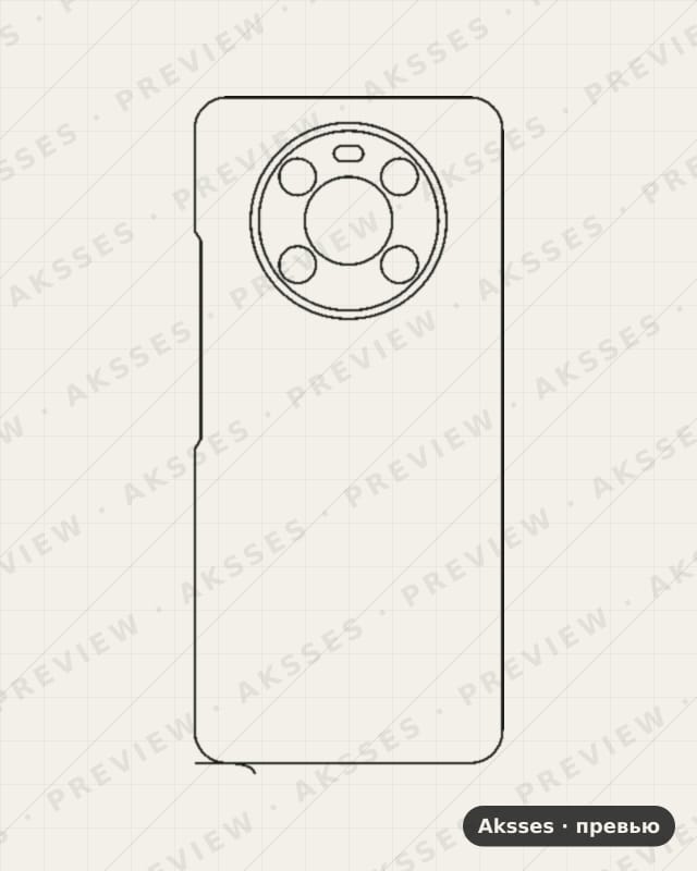 Лекало X10, X20, X30, X7, X8, X9 X9 для Honor X9, Back