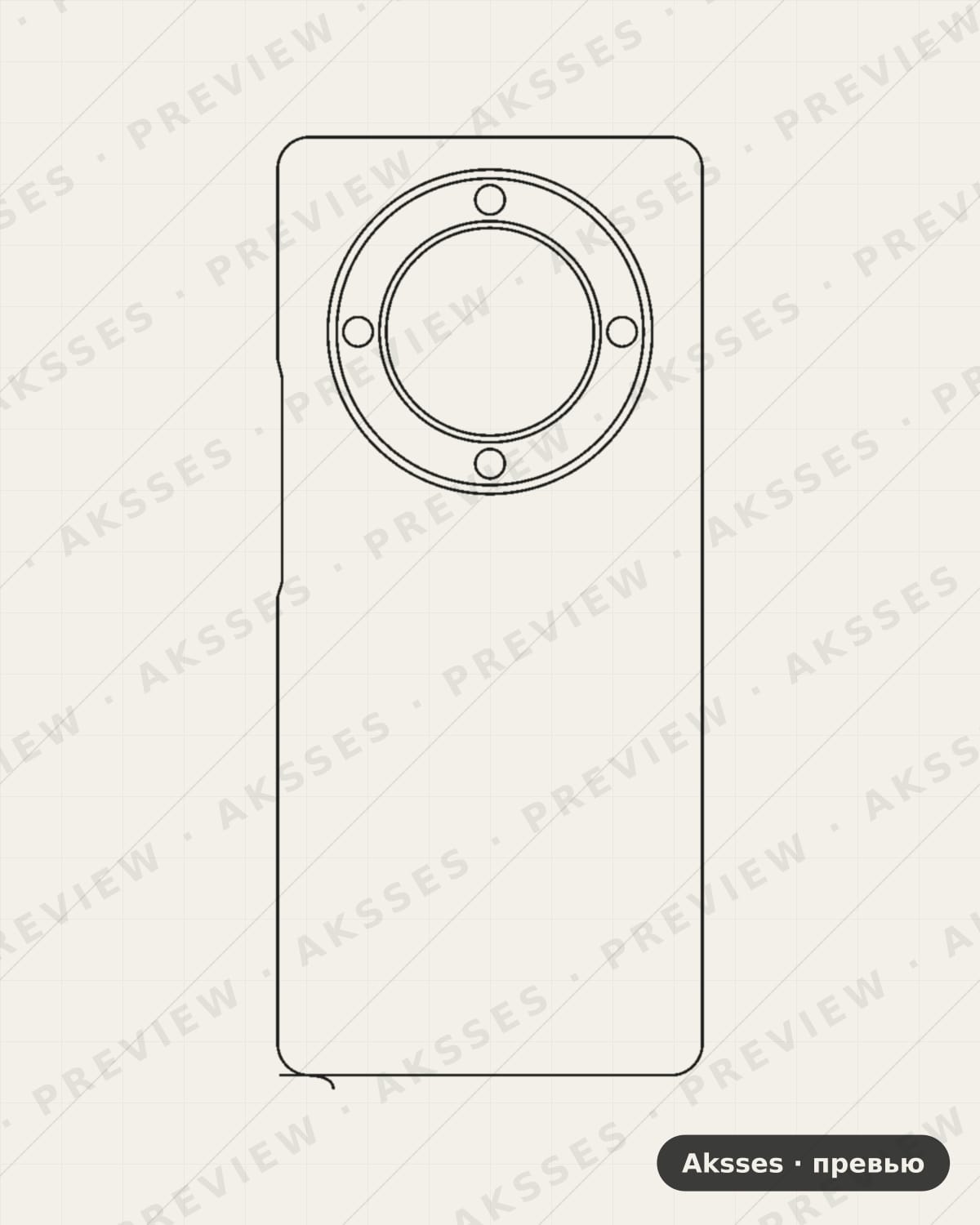 Лекало X10, X20, X30, X7, X8, X9 X9a 5G для Honor X9a 5G, Back