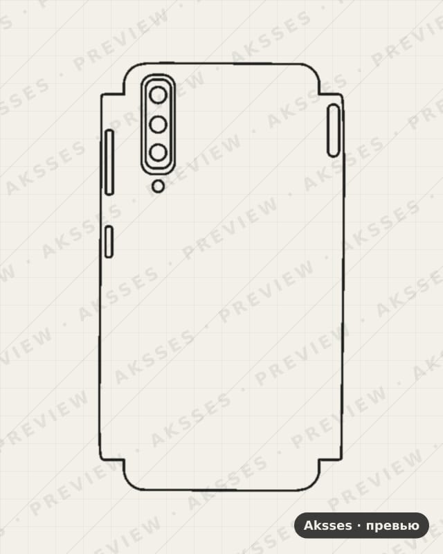 Лекало для Samsung Galaxy A30S, Half Cover