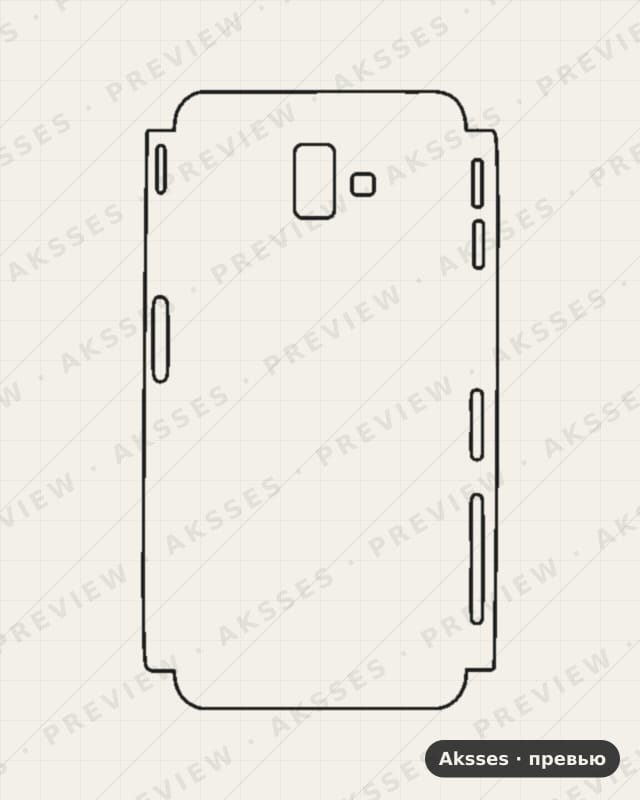 Лекало для Samsung Galaxy J6 Plus, Half Cover