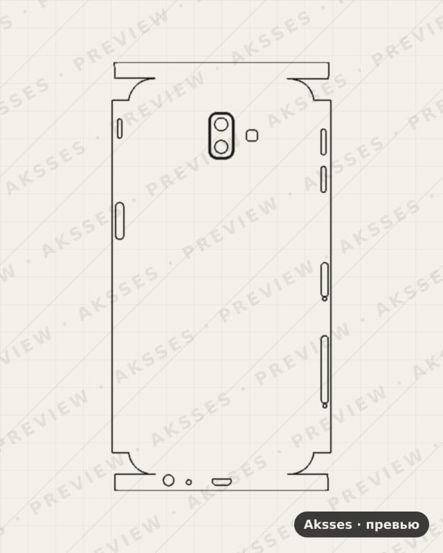 Лекало для Samsung Galaxy J6 Plus, All Inclusive