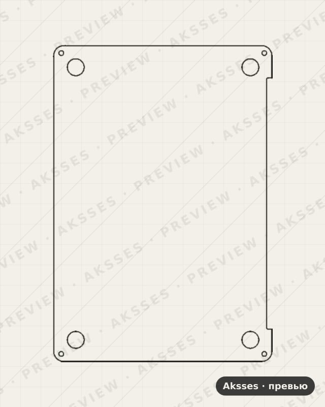 Лекало для MacBook Pro 13 M2 (2022), Back