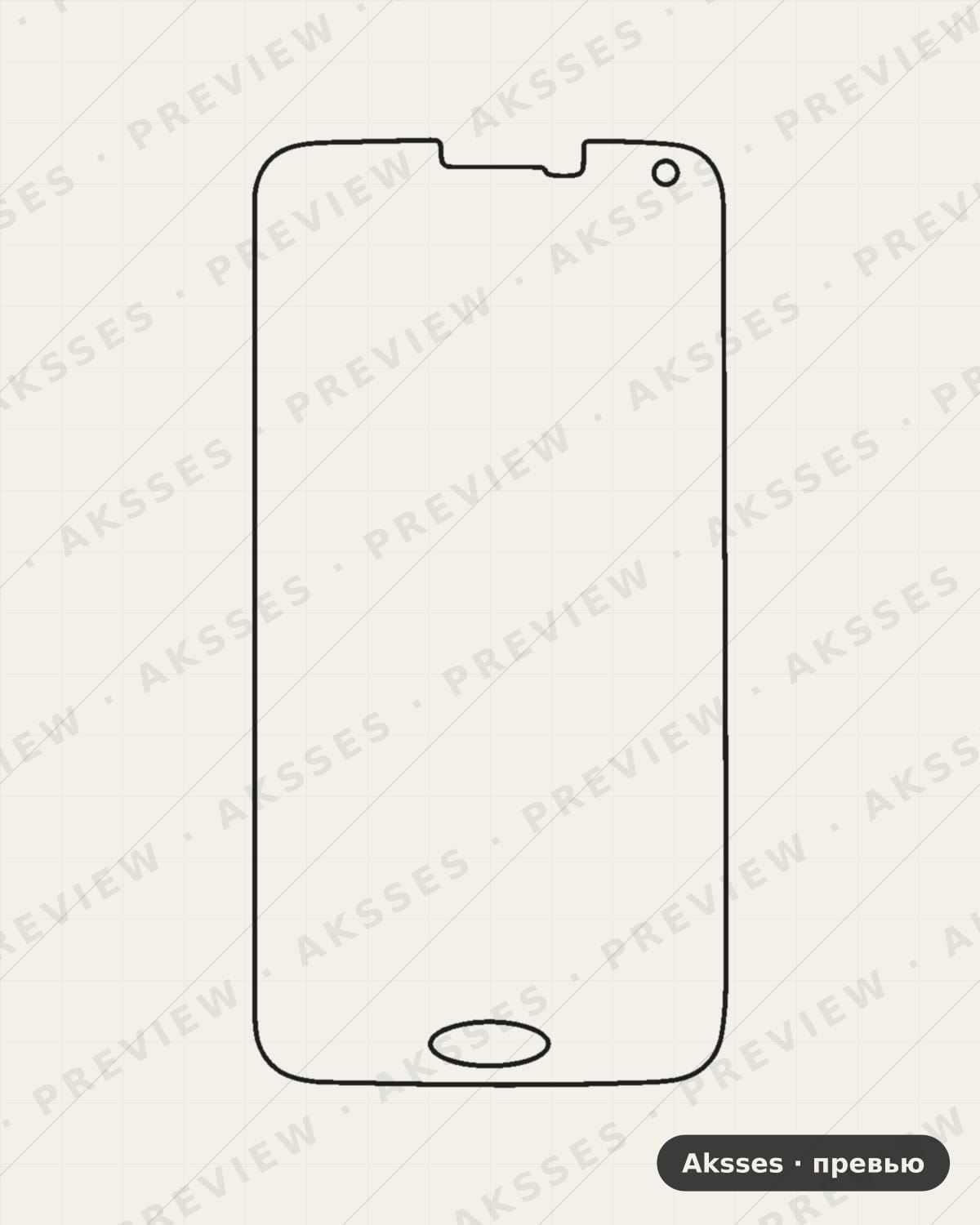 Лекало Galaxy S5 Neo—-Z для Samsung Galaxy S5 Neo, Front Full