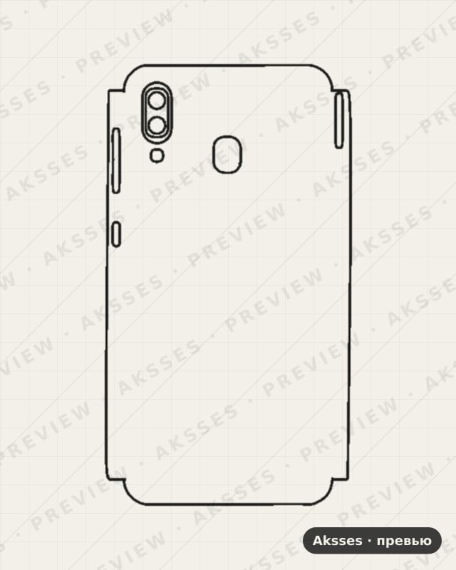 Лекало для Samsung Galaxy A30, Half Cover
