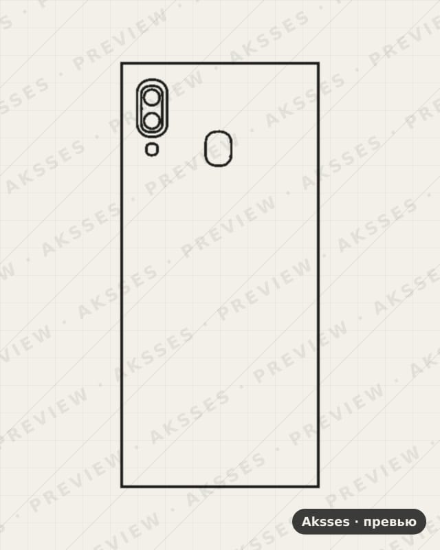 Лекало для Samsung Galaxy A30, Back Cover