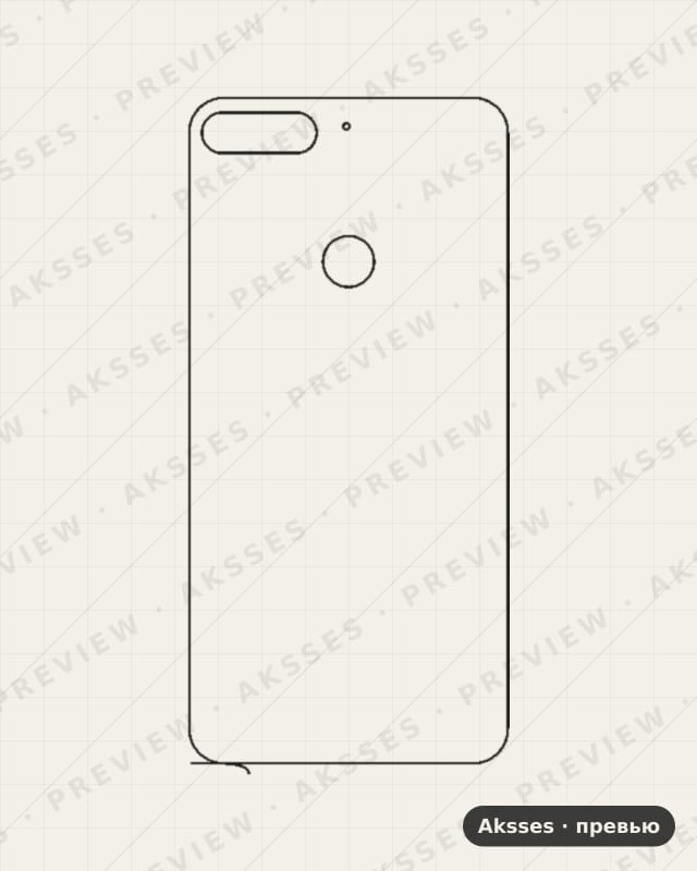Лекало для Honor 7C, Back