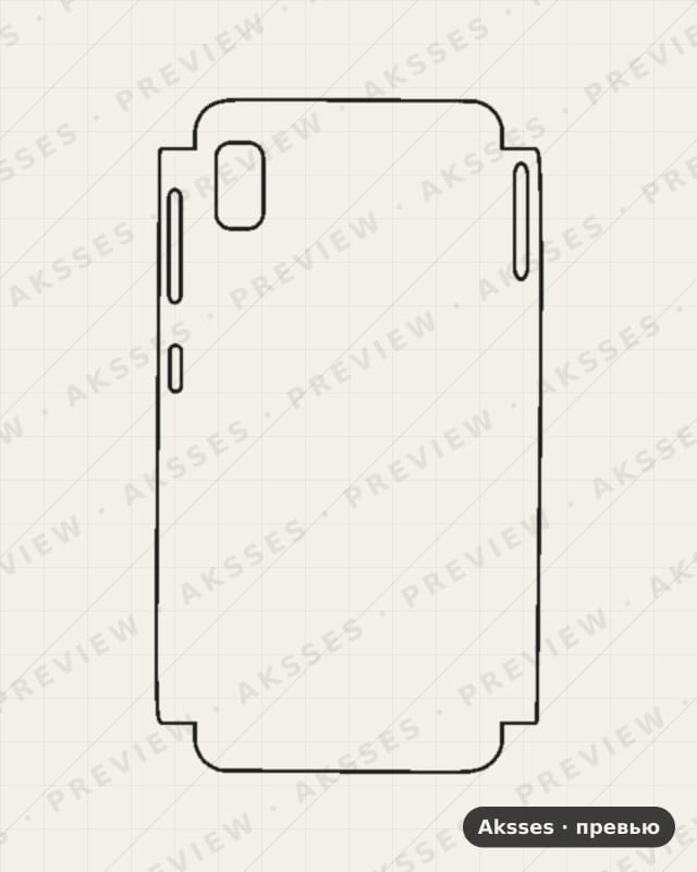 Лекало для Samsung Galaxy A10E, Half Cover