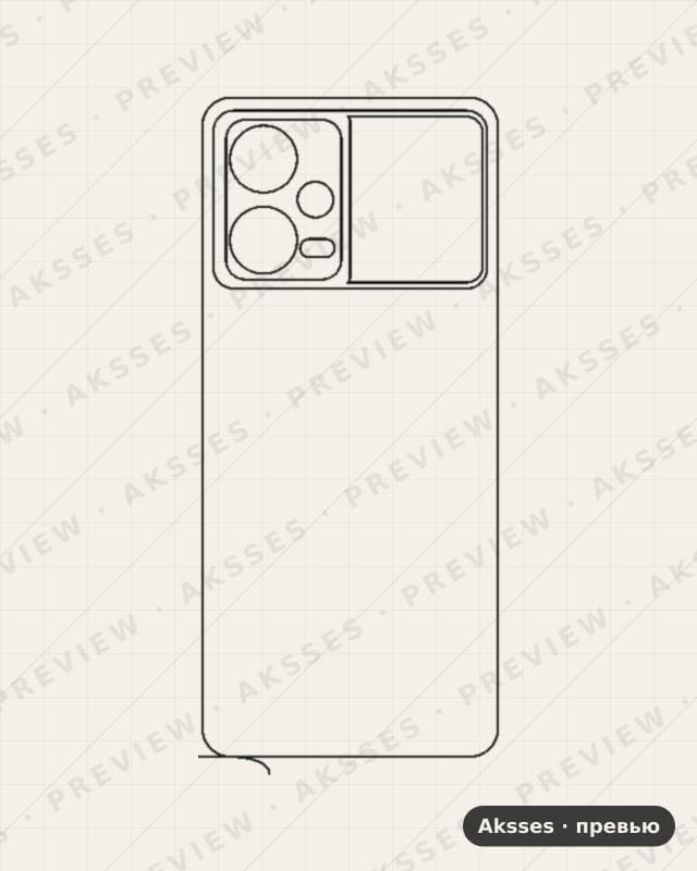 Лекало для POCO-SERIES Poco X5 5G, Back