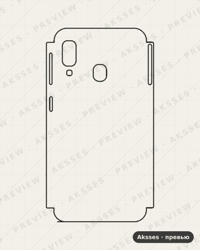 Лекало для Samsung Galaxy A20E, Half Cover