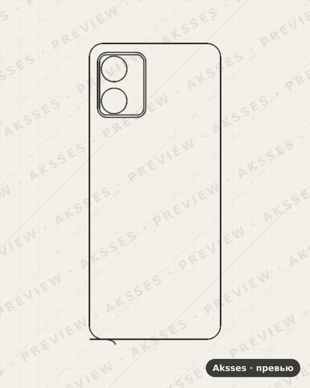 Лекало для Motorola Moto E13, Back