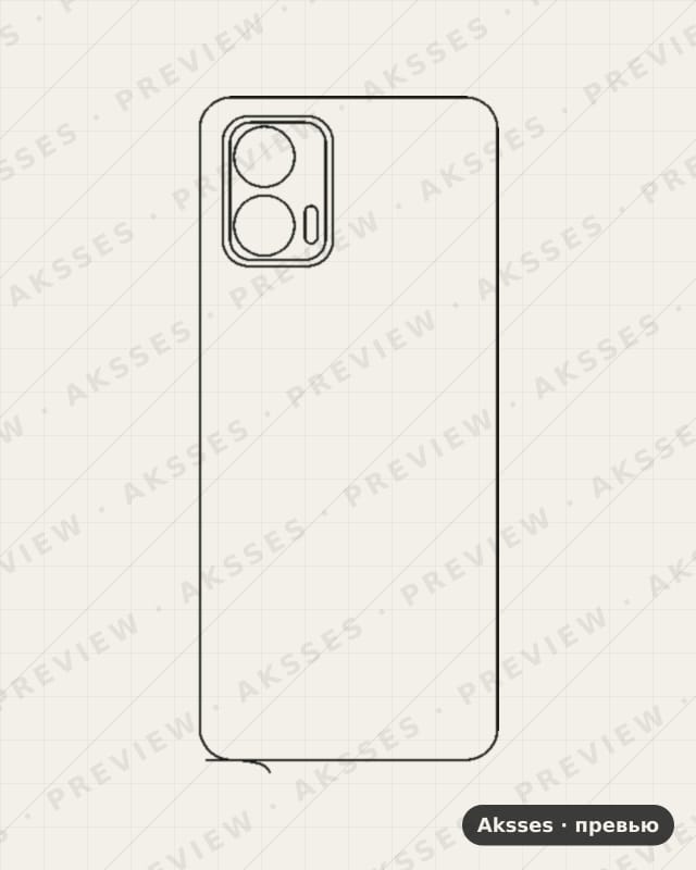 Лекало для Motorola Moto G73, Back
