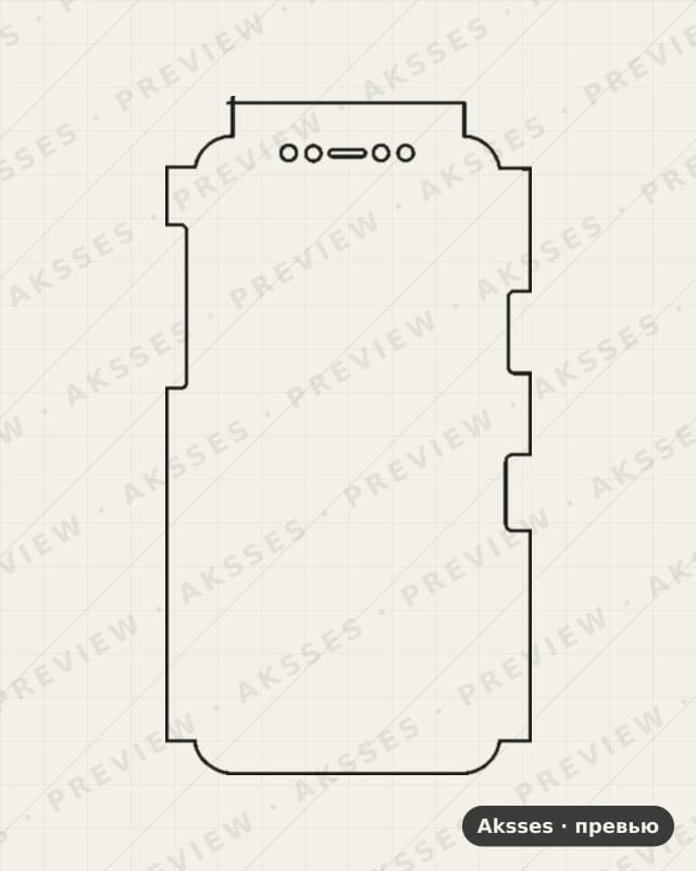 Лекало iPhone 11 Pro V2 для iPhone 11 Pro, Front Cover, Matte
