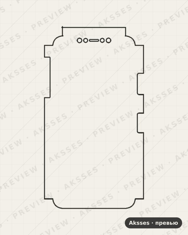 Лекало iPhone 11 Pro Max V2 для iPhone 11 Pro Max, Front Cover, Matte