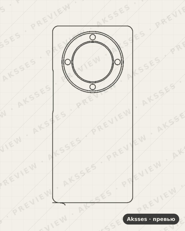 Лекало для Honor Magic5 Lite, Back