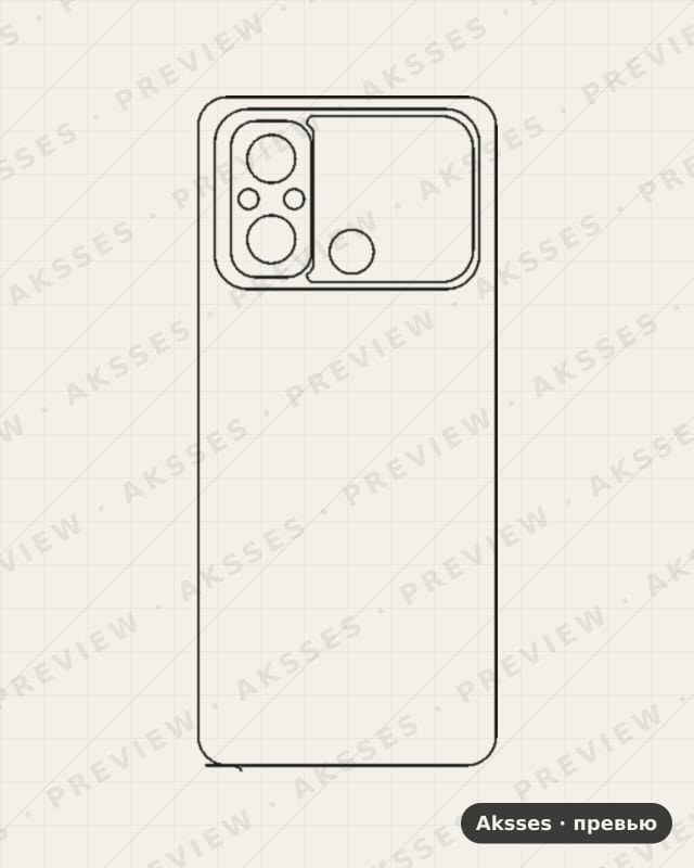 Лекало для POCO-SERIES Poco C55, Back
