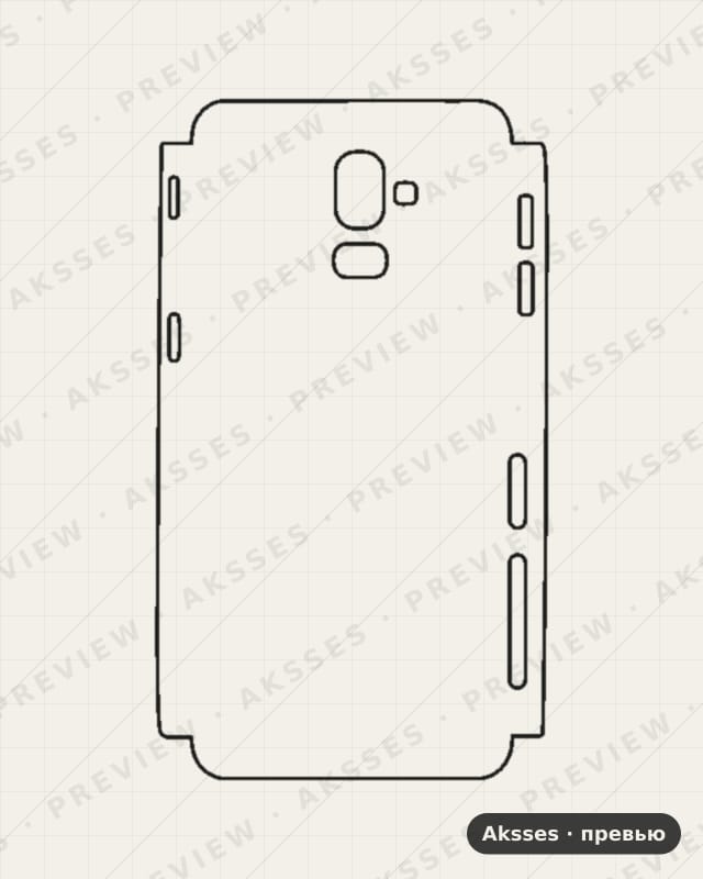 Лекало для Samsung Galaxy J8 (2018), Half Cover