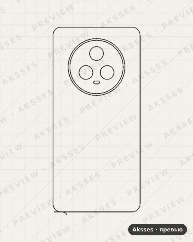 Лекало для Honor Magic5, Back
