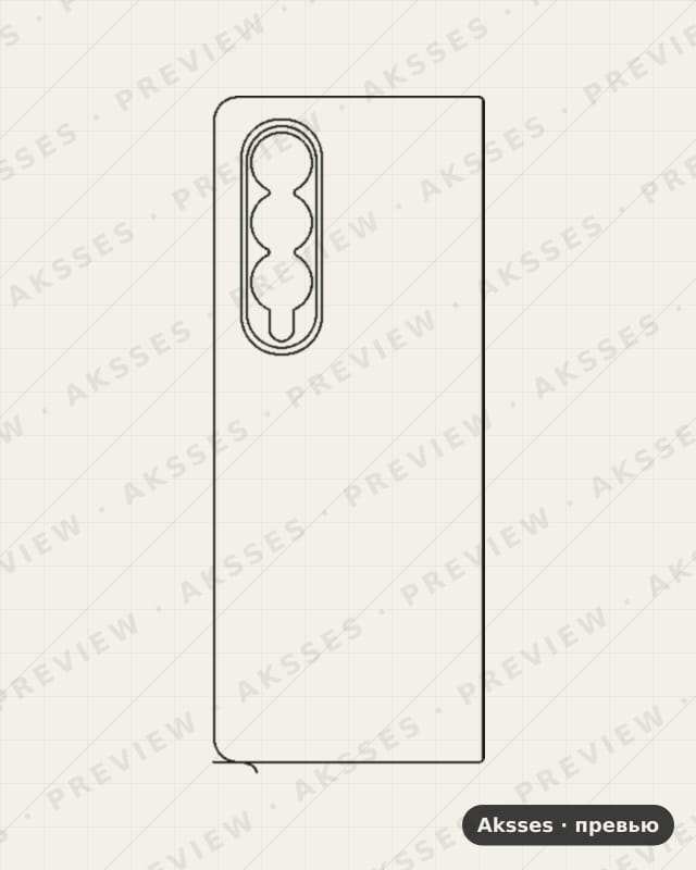 Лекало для Samsung Galaxy Z Fold 4, Back, Texture