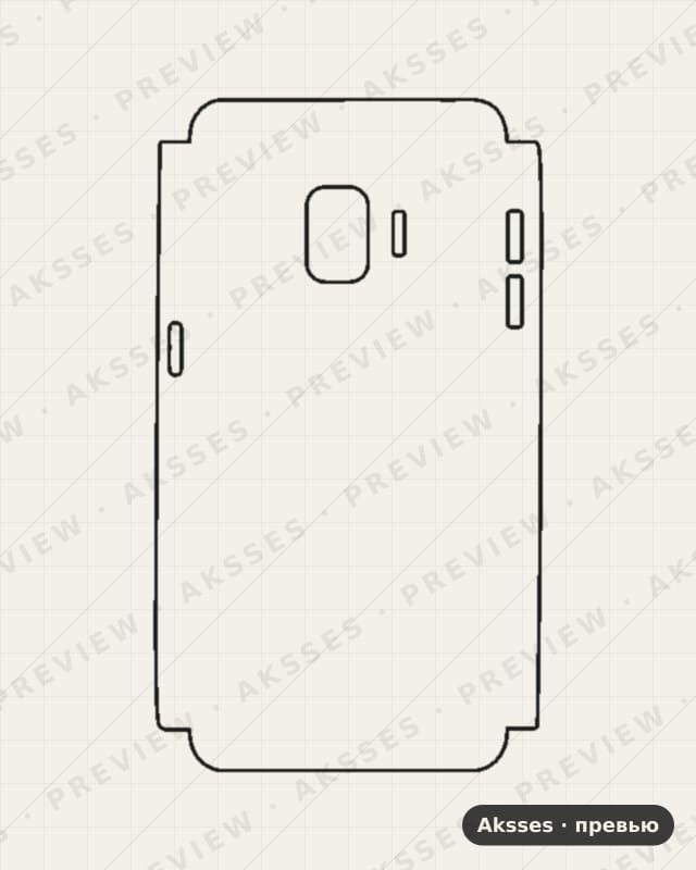 Лекало для Samsung Galaxy J2 Core, Half Cover