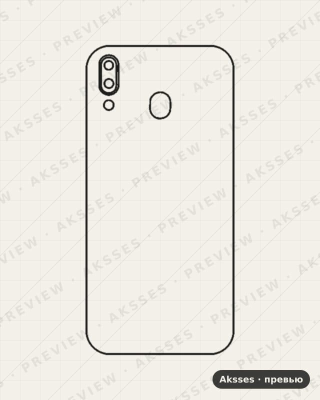 Лекало для Samsung Galaxy M20, Back Cover