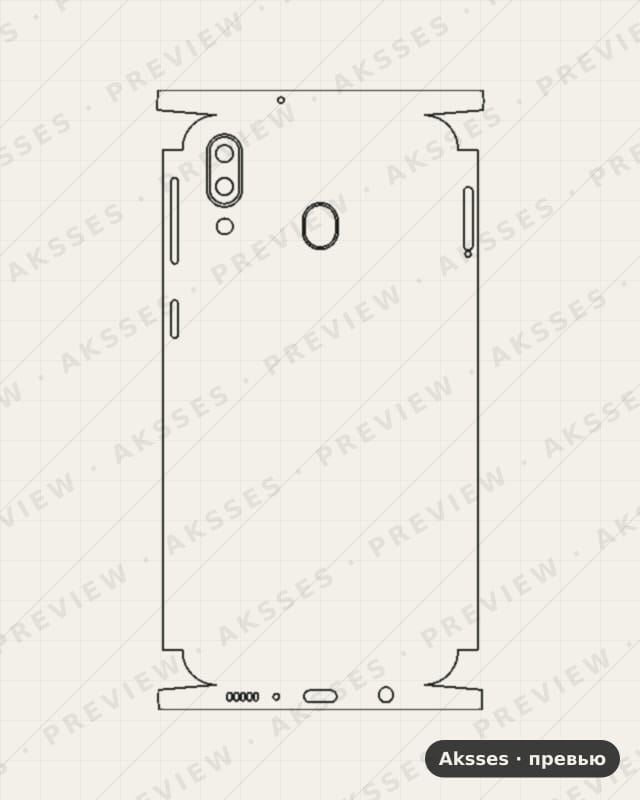 Лекало M01, M02, M1, M2, M3, M4, M5, M6 M20 для Samsung Galaxy M20, All Inclusive