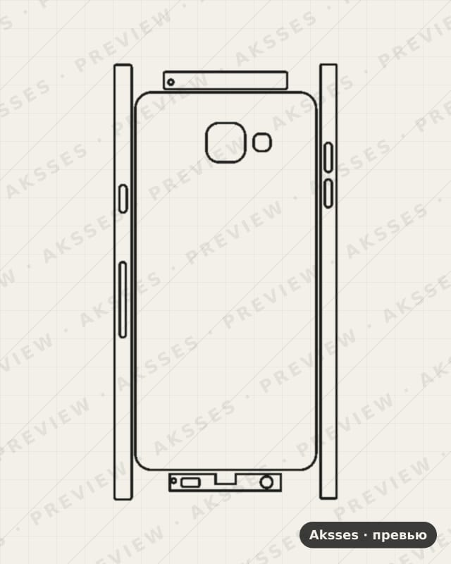 Лекало A01, A02, A03, A1, A2, A3, A4, A5, A6, A7, A8, A9 A7-2016 для Samsung Galaxy A7 (2016), 背膜全包