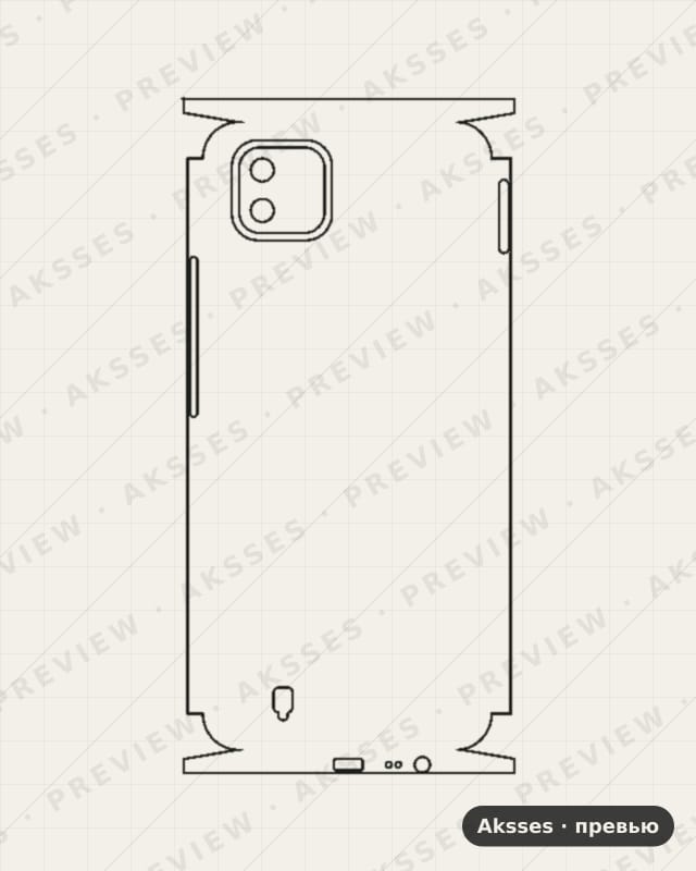 Лекало для C-ser. REALME C11 (2021), All Inclusive, Clear