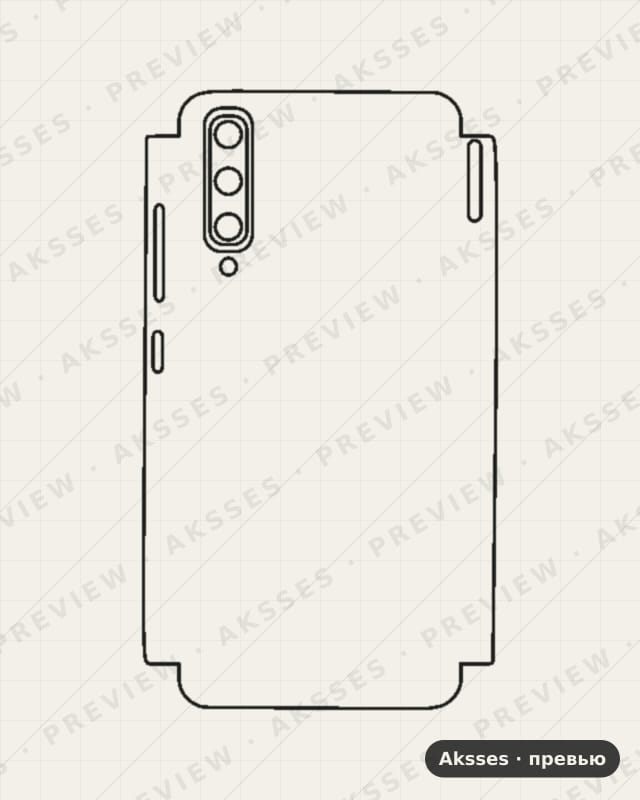Лекало для Samsung Galaxy A70S, Half Cover