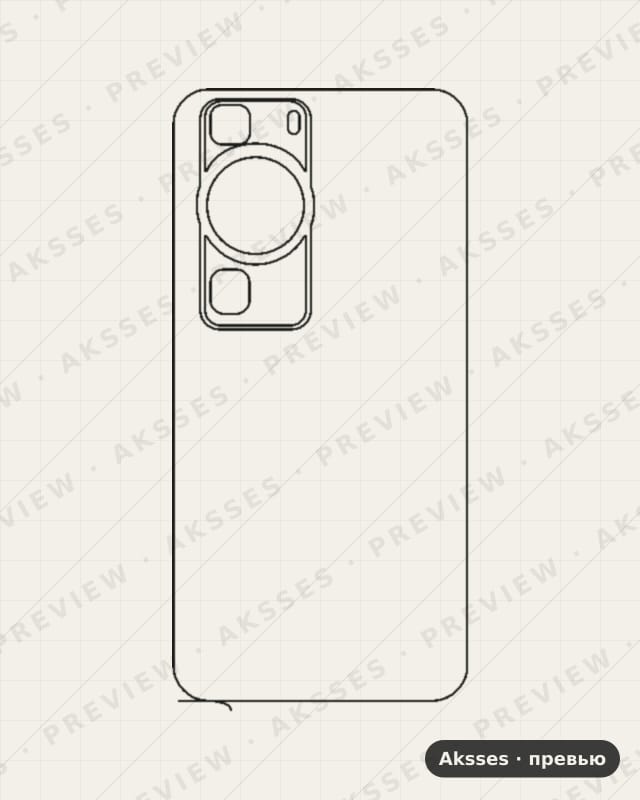 Лекало для Huawei P60, Back