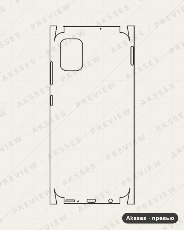 Лекало для Samsung Galaxy A51, All Incluisve, Clear
