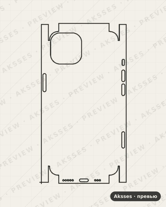 Лекало для iPhone 13, All Inclusive, Clear