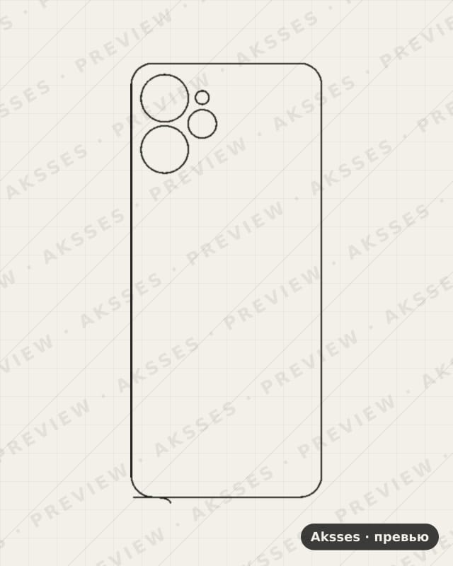 Лекало для Realme 10T, Back, Clear