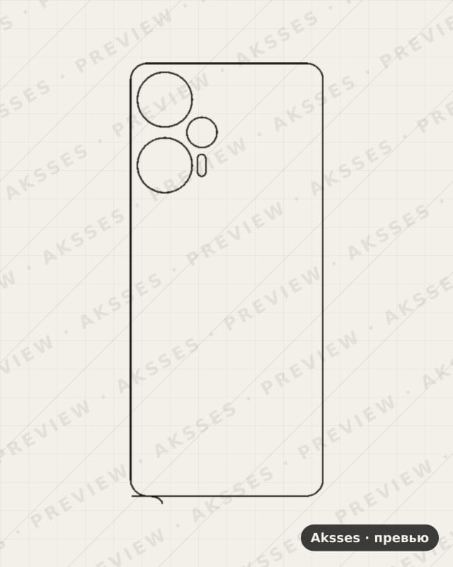 Лекало Redmi Note 12 Turbo для - SERIES Note 12 Turbo, Back, Clear