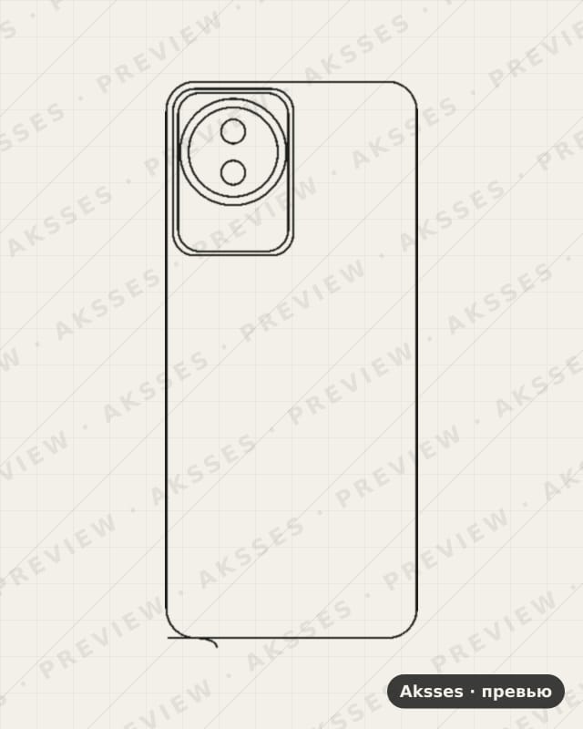 Лекало для Vivo Y02A, Back