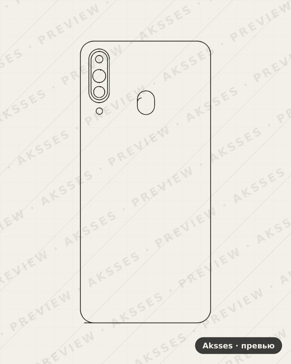 Лекало M01, M02, M1, M2, M3, M4, M5, M6 M40 для Samsung Galaxy M40, Back Cover