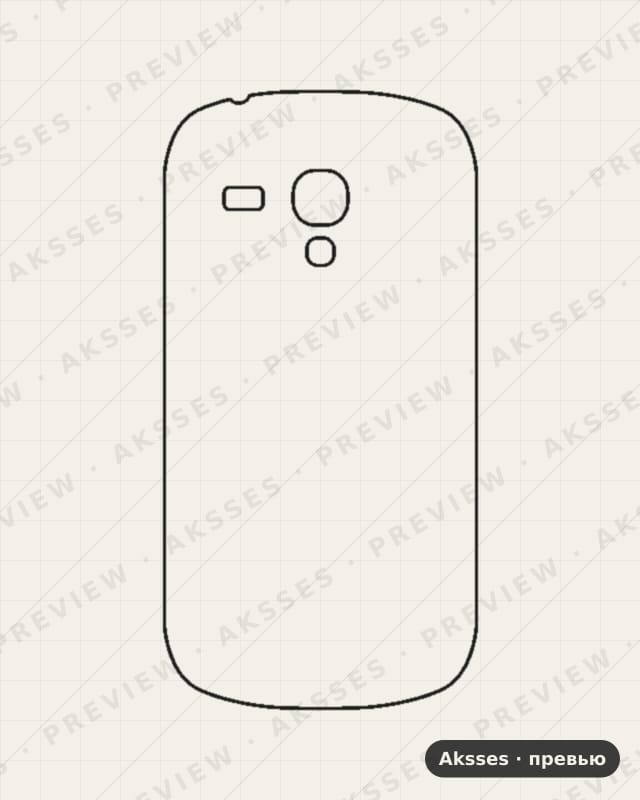 Лекало для Samsung S3 mini, Back Cover