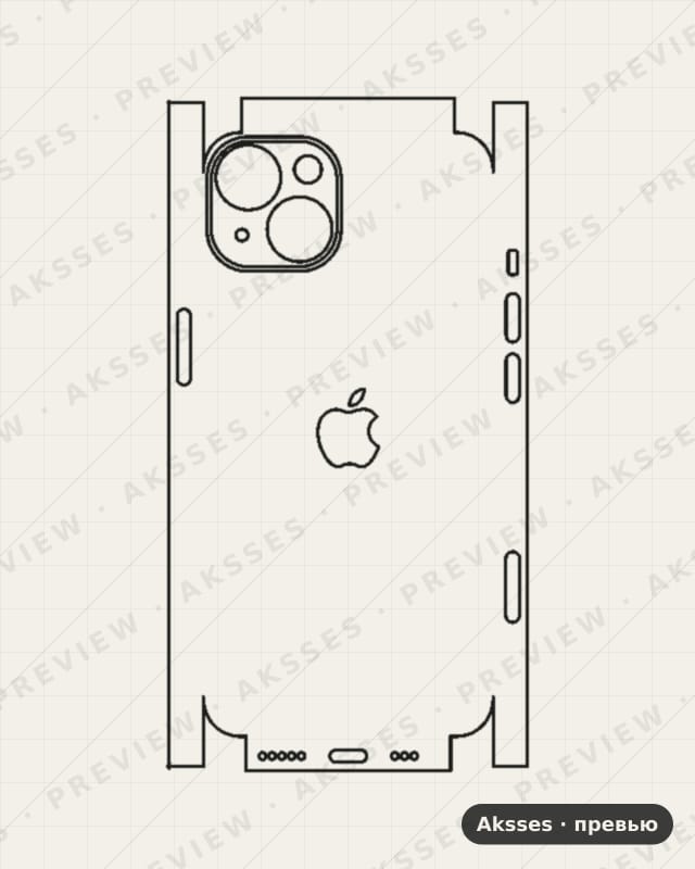 Лекало для iPhone 14, All Inclusive, Logo