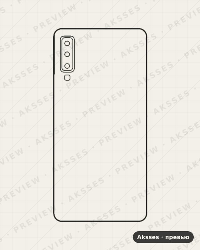 Лекало для Samsung Galaxy A7 (2018), Half Cover