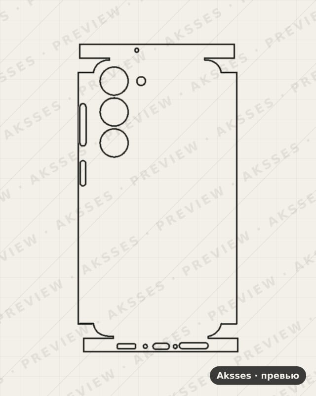 Лекало Galaxy F23 V2 для Samsung Galaxy F23, All Inclusive, Clear