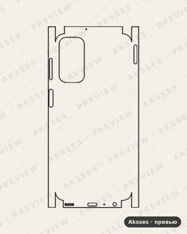 Лекало для Samsung Galaxy F23, All Inclusive, Clear