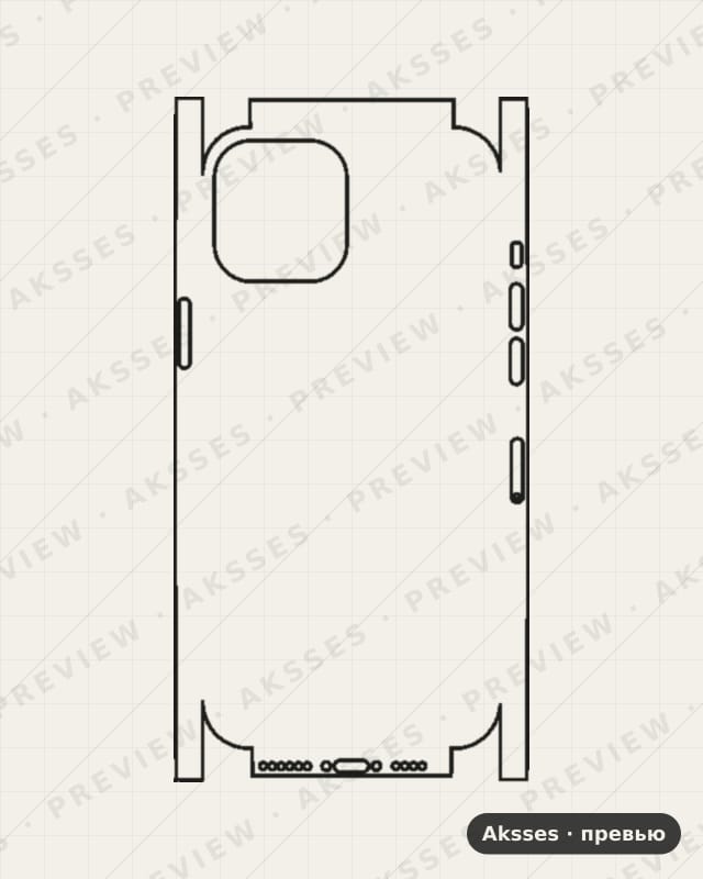 Лекало для iPhone 12 Pro Max, All Inclusive, Clear