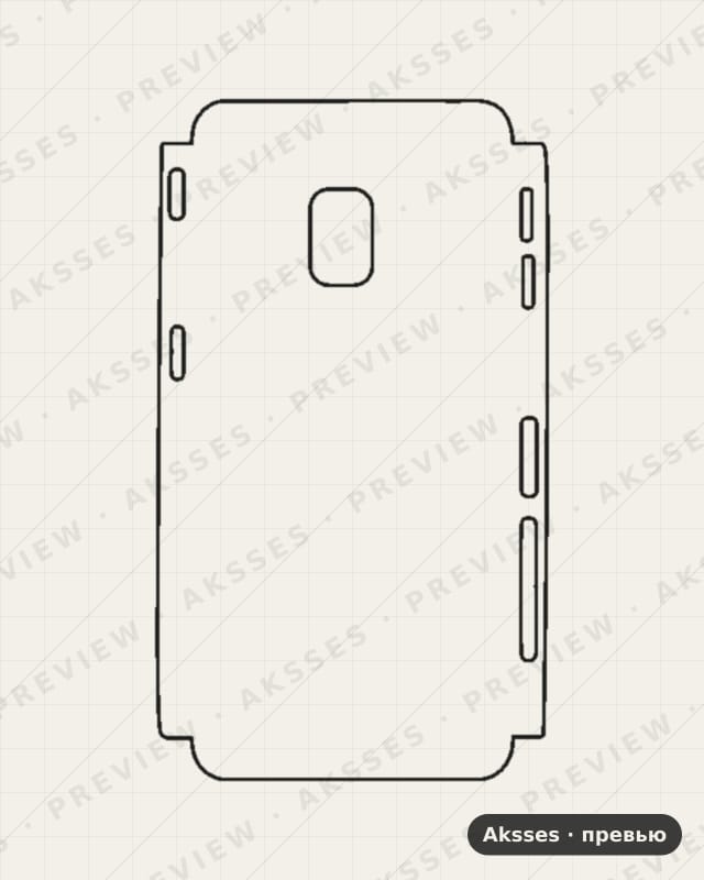 Лекало для Samsung Galaxy J3 (2017), Half Cover