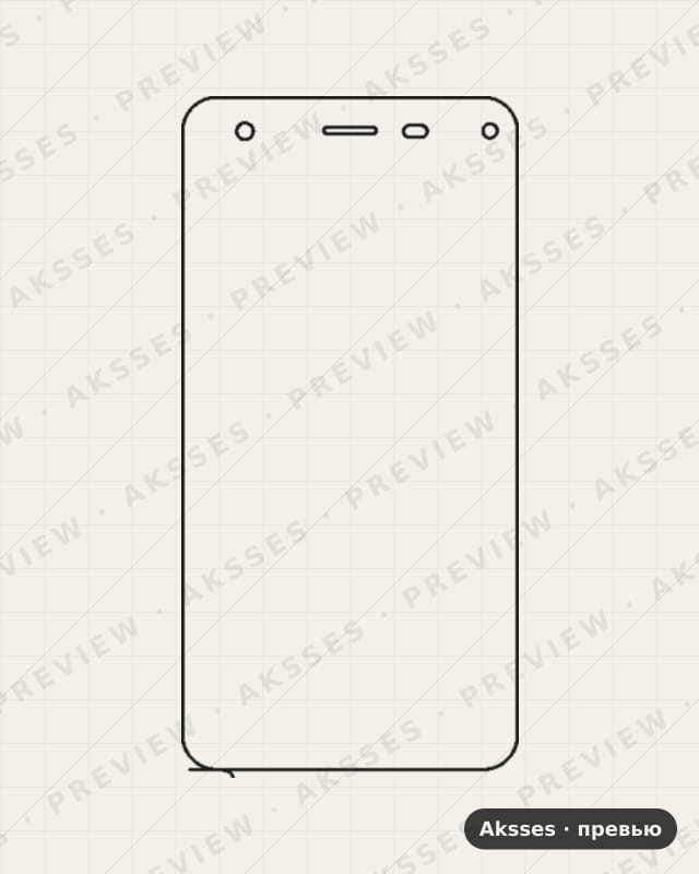 Лекало для Digma Citi ATL 4G, Front Full, Matte