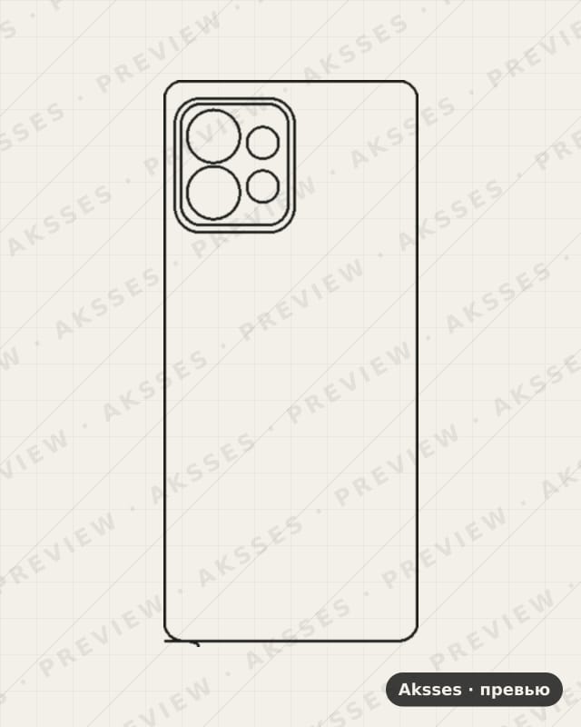 Лекало для Motorola Edge Plus (2023), Back