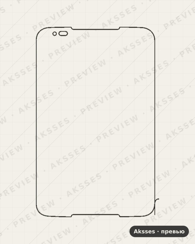 Лекало для Lenovo IdeaTab A1000, Front Full, Matte